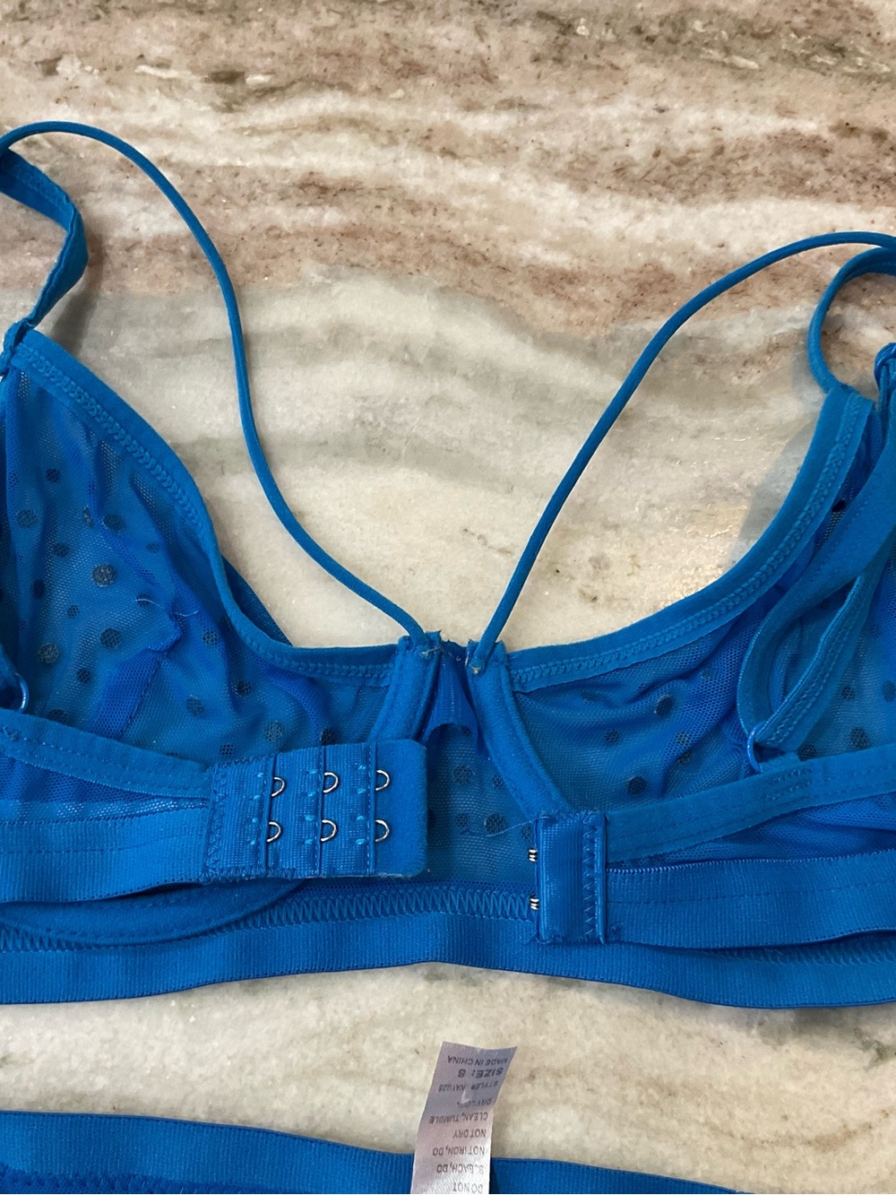 Watch Out For Me Rhinestone Mesh Set - Blue - Picture 8 of 10